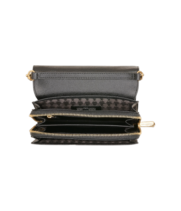 IMG_4600 Crossbody mini con cadena lourdes piel negra