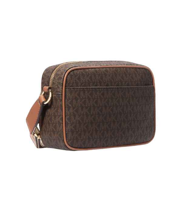 Bolso messenger Jet Set Travel mediano marron de piel