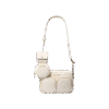 Bolso messenger Jet Set Travel mediano blanco de piel