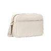 Bolso messenger Jet Set Travel mediano blanco de piel