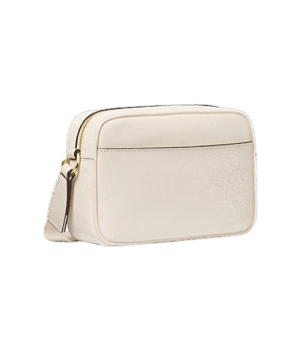 Bolso messenger Jet Set Travel mediano blanco de piel