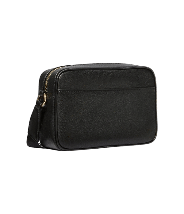 Bolso messenger Jet Set Travel mediano negro de piel
