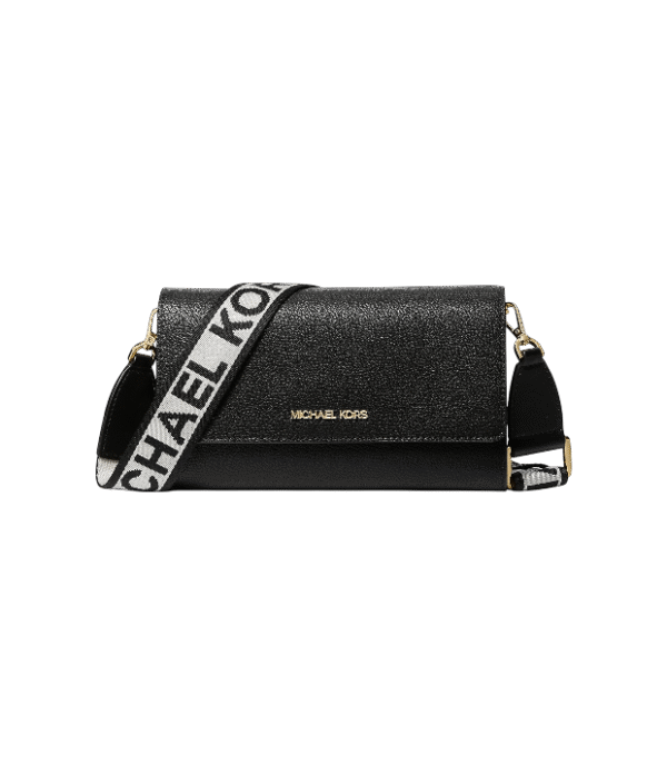 Bandolera Jet Set negro de piel