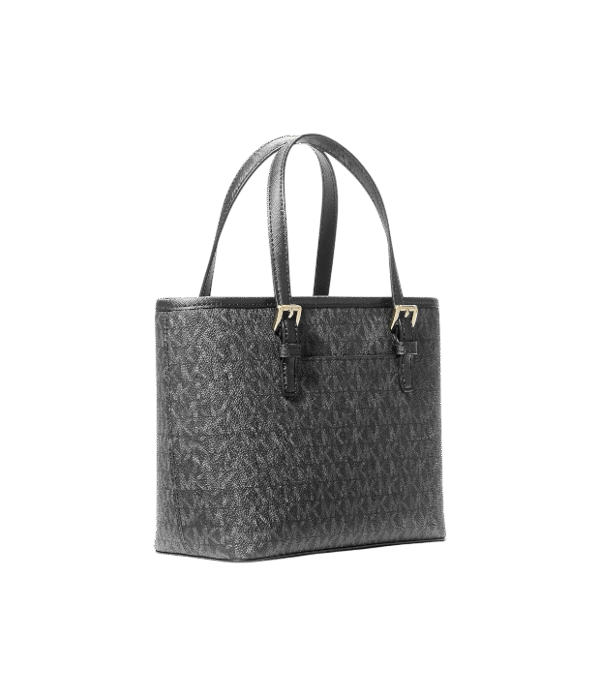 Crossbody tote chica jet set negra con logo