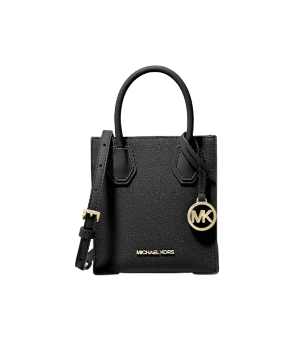 Mini crossbody negro de piel liso
