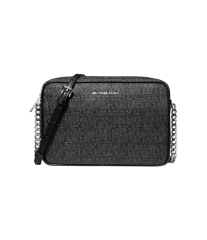 Crossbody jet set negro con monograma