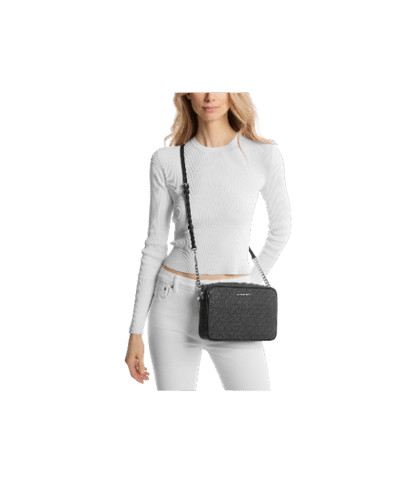 Crossbody jet set negro con monograma