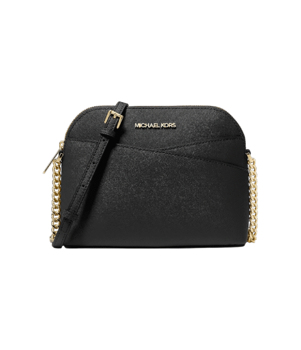Crossbody jet set domo negro con logo