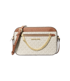 Crossbody jet set vainilla con cadena