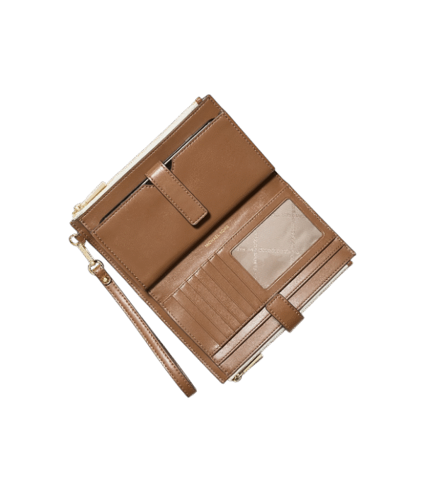 Cartera Jet Set con logotipo marron bellota