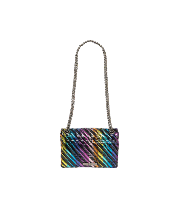 Crossbody Rainbow stripe woven