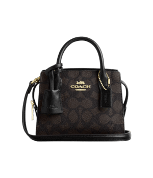 Crossbody coach andrea mini castaño negro