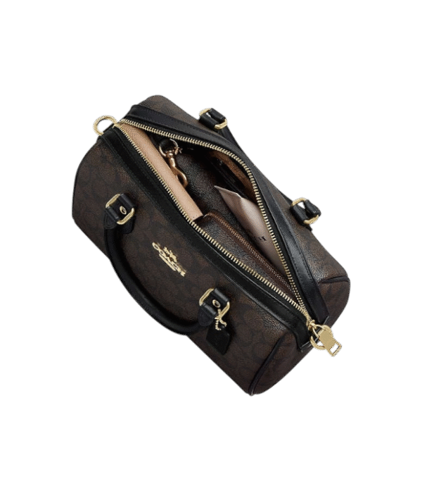 Crossbody Satchel Rowan castaño negro