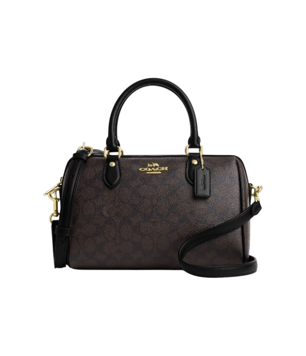 Crossbody Satchel Rowan castaño negro