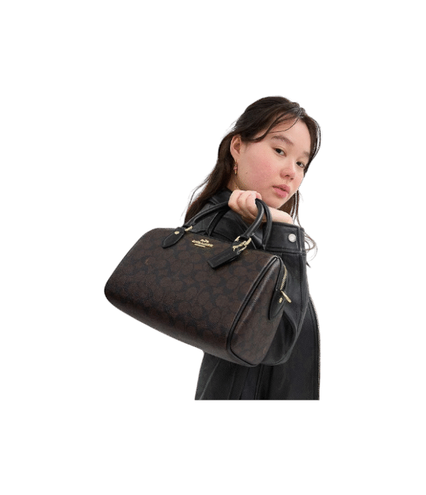 Crossbody Satchel Rowan castaño negro