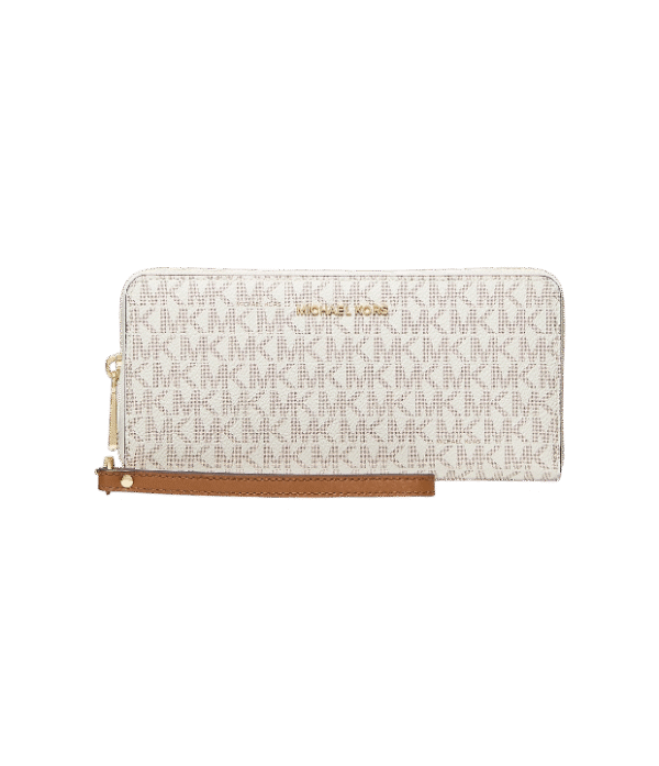 Cartera continental grande con logotipo vainilla