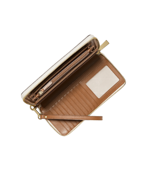 Cartera continental grande con logotipo vainilla