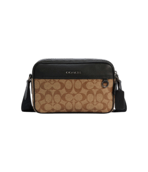 Crossbody graham café con monograma