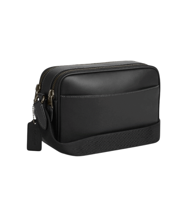 Crossbody graham negro liso de piel
