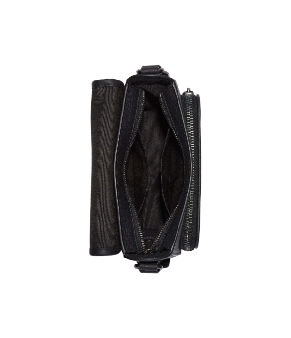 Crossbody sullivan con solapa negro monograma