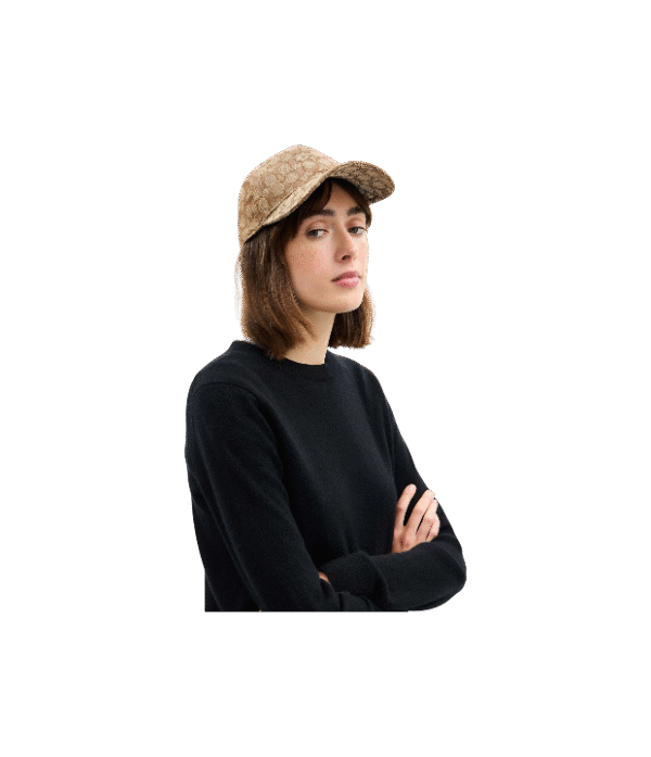 Gorra coach café con logo