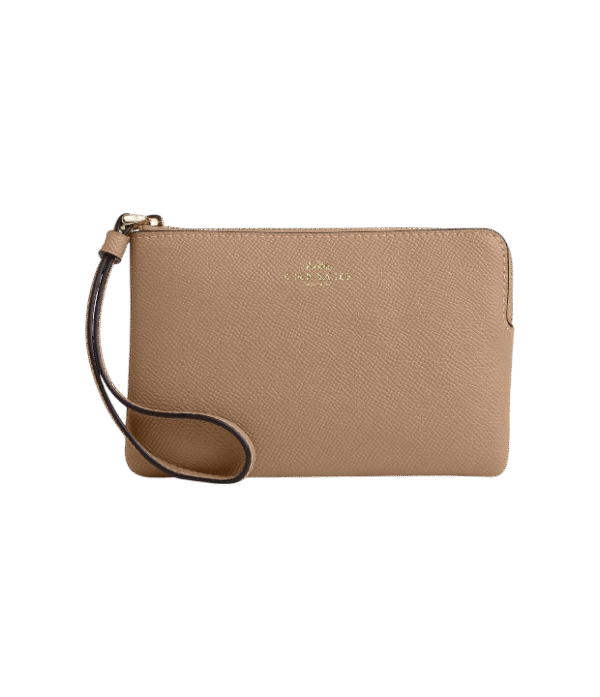 Muñequera coach un cierre café claro