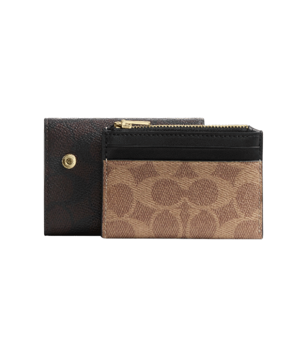 Cartera con tarjetero y monedero Café