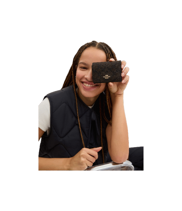 Cartera con tarjetero y monedero Café