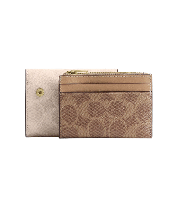 Cartera con tarjetero y monedero claro