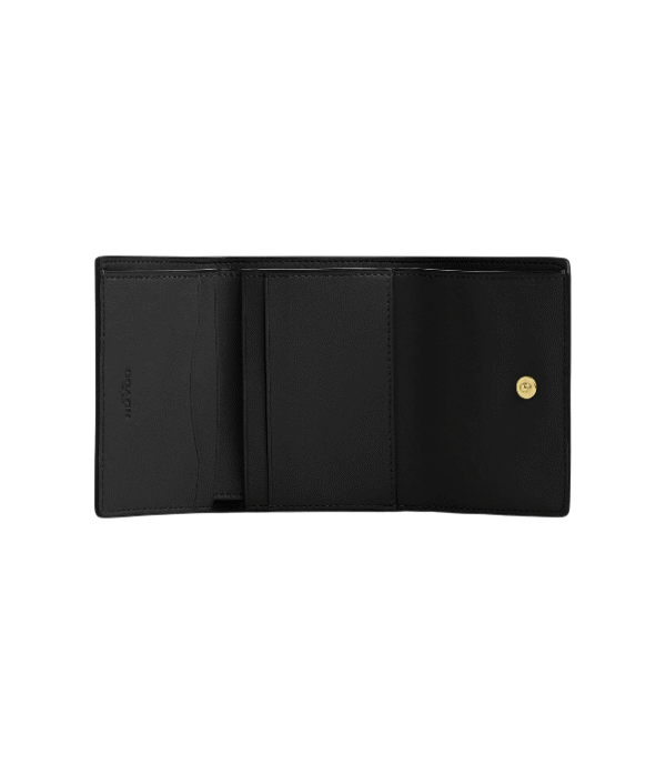 Cartera con tarjetero y monedero negro