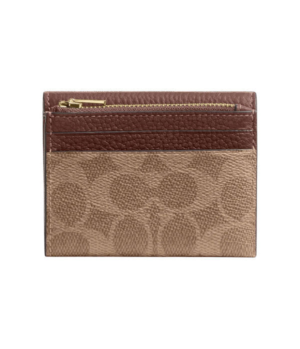 Cartera con tarjetero y monedero marron