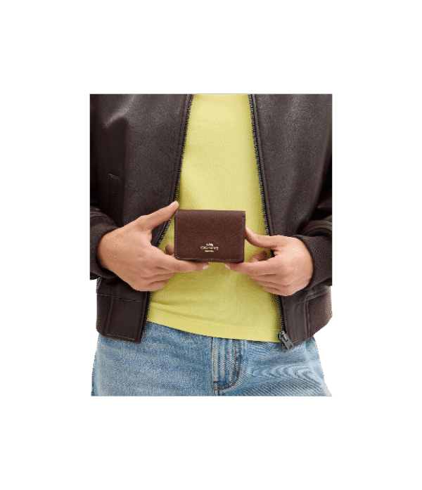 Cartera con tarjetero y monedero marron