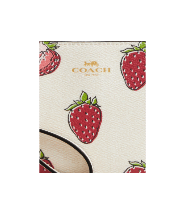 Muñequera coach un cierre blanca fresas