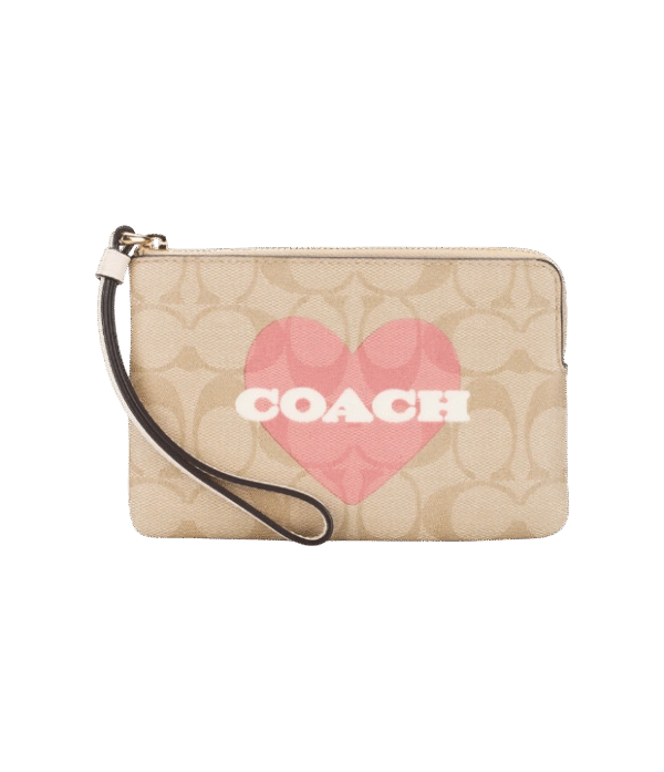 Muñequera coach un cierre corazon rosa