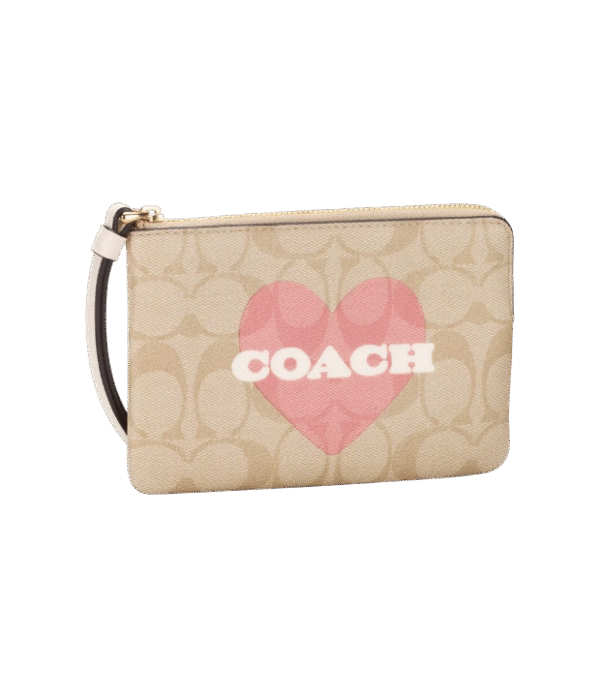 Muñequera coach un cierre corazon rosa