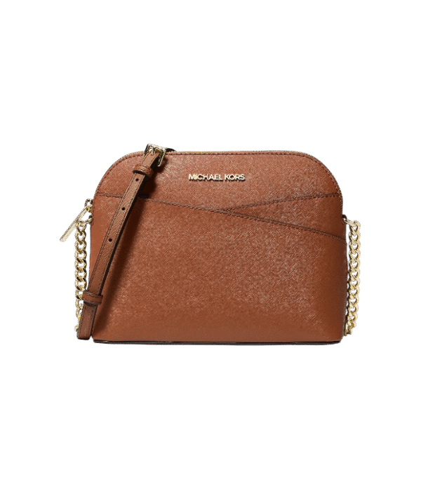 Crossbody jet set domo camel con logo