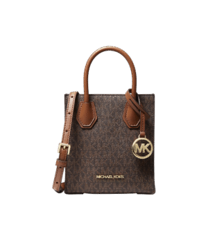 Mini crossbody marron con logo