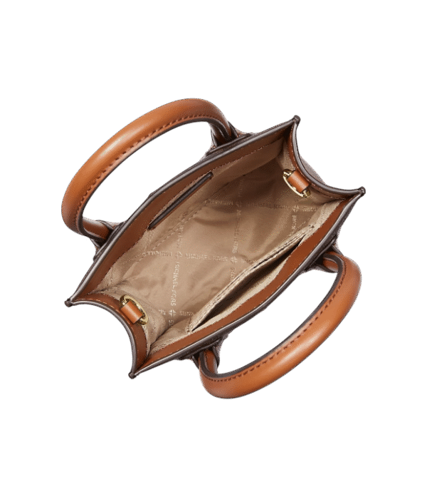 Mini crossbody marron con logo