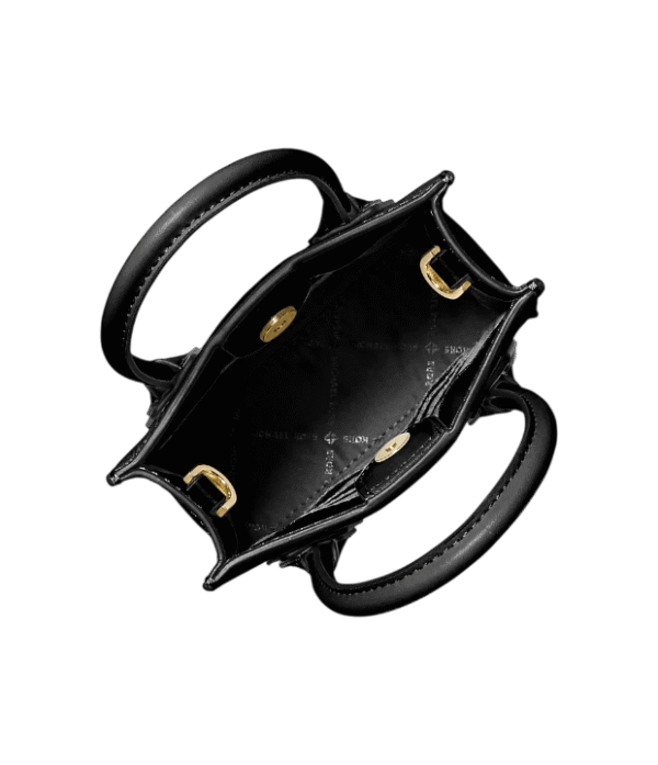 Mini crossbody negro de piel liso