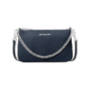 Crossbody Jet Set mediana de piel saffiano azul