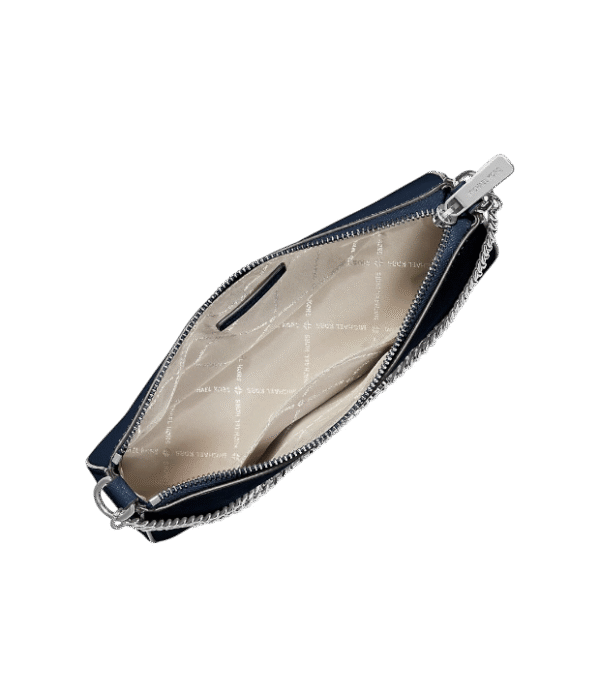 Crossbody Jet Set mediana de piel saffiano azul