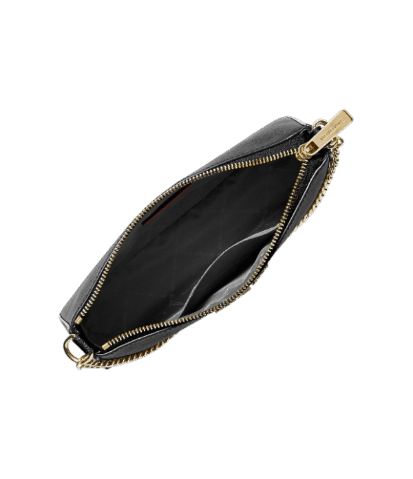 Crossbody Jet Set mediana de piel saffiano negro