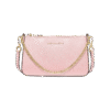 Crossbody Jet Set mediana de piel saffiano rosa