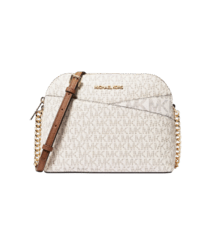 Crossbody jet set domo vainilla con logo