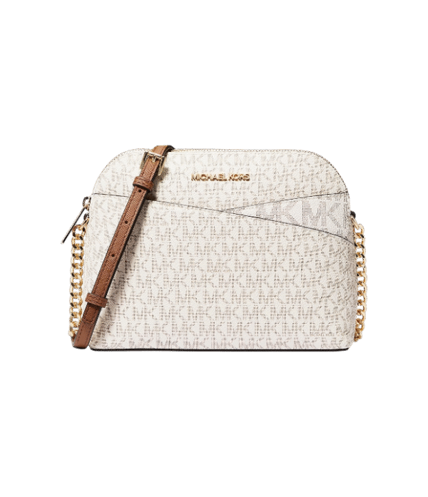 Crossbody jet set domo vainilla con logo