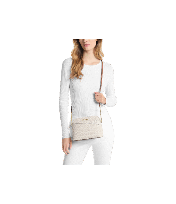 Crossbody jet set domo vainilla con logo