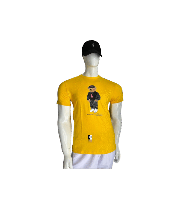 Playera estampado oso amarillo