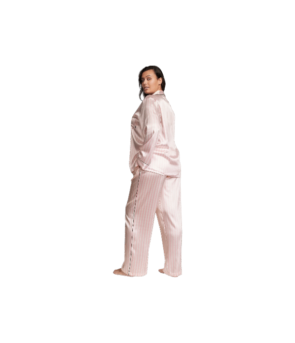 Conjunto de pijama largo rayas pink