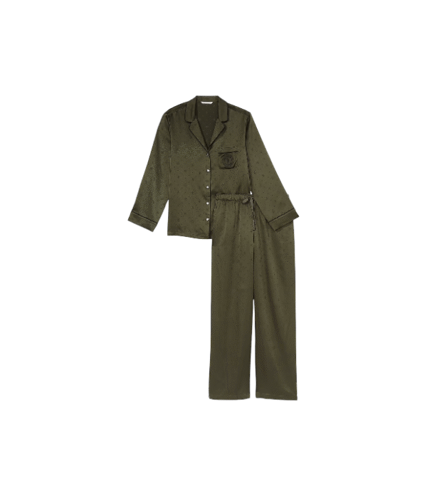 Conjunto de pijama largo verde