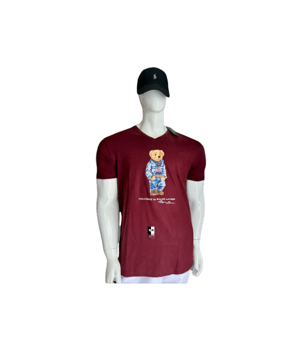 Playera estampado oso chamarra